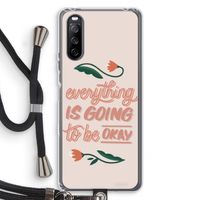 Optimistic flower girl: Sony Sony Xperia 10 III Transparant Hoesje met koord