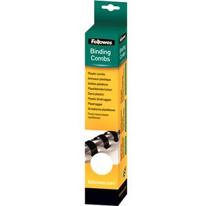 Bindrug Fellowes 8mm 21rings A4 wit 25stuks