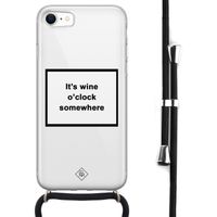 iPhone SE 2020 hoesje met koord - Wine o'clock