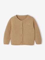 Geborduurd babyvestje met gouden hartjes okergeel