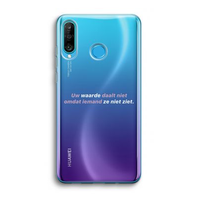 uw waarde daalt niet: Huawei P30 Lite Transparant Hoesje