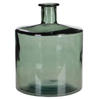 Fles vaas Guan H26 x D21 cm groen gerecycled glas   -