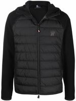 Moncler Grenoble veste matelassée à patch logo - Noir - thumbnail