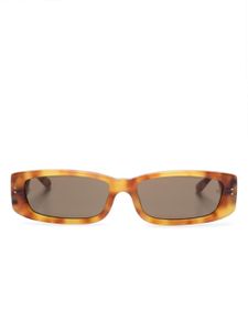 Linda Farrow lunettes de soleil Talita à monture rectangulaire - Marron