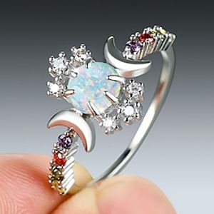 Ring Feest Klassiek Wit Regenboog Koper Kostbaar Gepersonaliseerde Stijlvol 1 stuk Lightinthebox