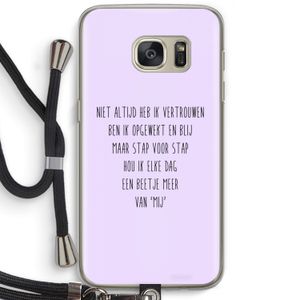 Zelfvertrouwen: Samsung Galaxy S7 Transparant Hoesje met koord