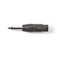 Nedis XLR-Adapter | XLR 3-Pins Female naar 6,35 mm Male | 1 stuks - COTP15940BK COTP15940BK - thumbnail