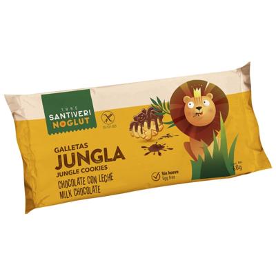 Santiveri Jungle koekjes met chocolade glutenvrij 60 Gram Santiveri Jungle koekjes met chocolade glutenvrij 60 Gram