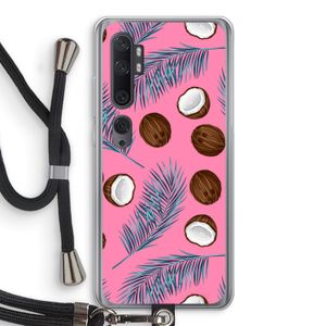 Kokosnoot roze: Xiaomi Mi Note 10 Transparant Hoesje met koord