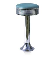 Bel Air Retro Bar Stool BS-27 Blue-Hout 77 cm