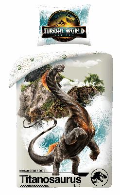 Jurassic World Dekbedovertrek Titanosaurus 140 x 200 cm - polyester- 70 x 90 cm