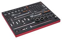 Bahco Foaminlay Fit&Go 3/3 met doppen en toebehoren 1/4" | 1/2" en 3/8" - 83-delig - FF1A2501