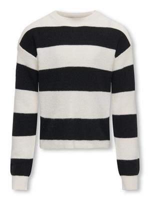 Kids ONLY winter sweater meisjes - wit - KogFranca - loose fit, gebreid