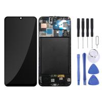 LCD-scherm en digitizer volledige montage met frame voor Galaxy A50 SM-A505F (zwart)