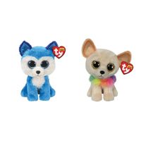 Ty - Knuffel - Beanie Boo's - Prince Husky & Chewey Chihuahua