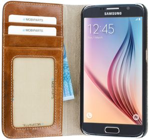 Mobiparts Excellent Wallet Case Galaxy S6 Oaked Cognac - EXC-WAL-GS6-07