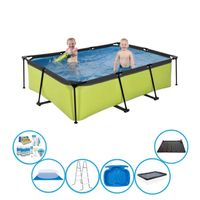 EXIT Zwembad Lime - Frame Pool 220x150x60 cm - Inclusief toebehoren