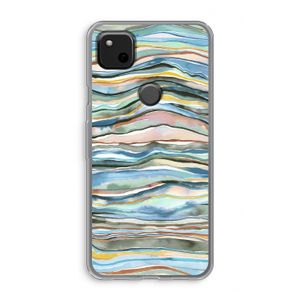 Watercolor Agate: Google Pixel 4a Transparant Hoesje