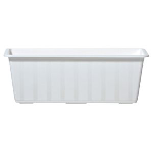 1x Witte kunststof Agro plantenbakken/bloembakken 50 cm   -