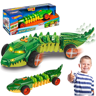 Mattel Hotwheels mutant machine met licht en geluid groen