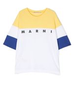 Marni Kids t-shirt à logo imprimé - Jaune