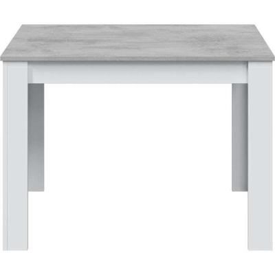 Eettafel - CLoe - Rechthoekig - Artik Wit / Beton - 109 x 67 x 78 cm