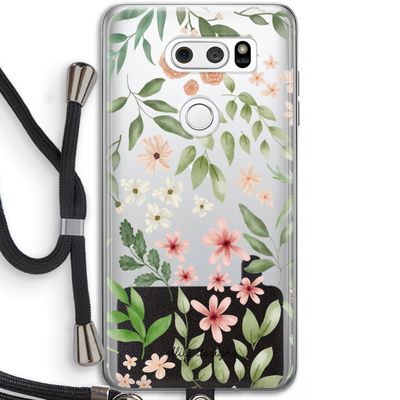 Botanical sweet flower heaven: LG V30 Transparant Hoesje met koord