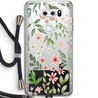 Botanical sweet flower heaven: LG V30 Transparant Hoesje met koord