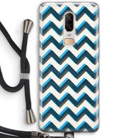 Onderbroken lijn: OnePlus 6 Transparant Hoesje met koord