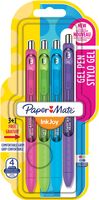 Papermate InkJoy Gel Intrekbare gelpen Medium Blauw, Groen, Roze, Paars 4 stuk(s) - thumbnail