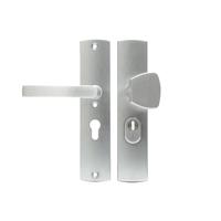 AXA AXA Curve Plus veiligheidsbeslag voordeur gebogen schild S-knop/Blok-kruk PC55 met kerntrekbeveiliging SKG3 - aluminium