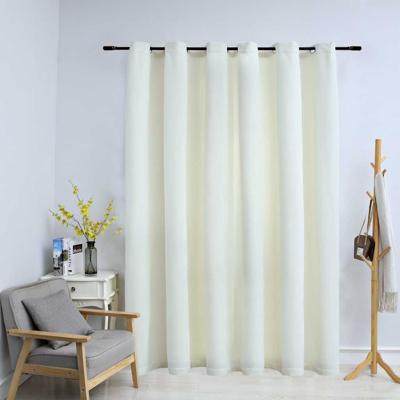 VidaXL Gordijn verduisterend met ringen 290x245 cm fluweel crème