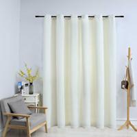 VidaXL Gordijn verduisterend met ringen 290x245 cm fluweel crème