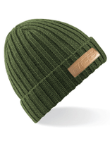 GREEN RIBBED BEANIE Groen One size - thumbnail
