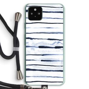 Ink Stripes: Pixel 5a 5G Transparant Hoesje met koord