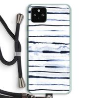 Ink Stripes: Pixel 5a 5G Transparant Hoesje met koord