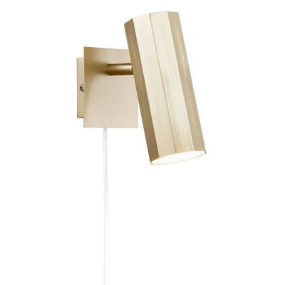 Messing wandlamp &apos;Alanis&apos; GU10 fitting en schakelaar