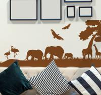 Muursticker Afrika savanne design