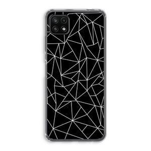 Geometrische lijnen wit: Samsung Galaxy A22 5G Transparant Hoesje