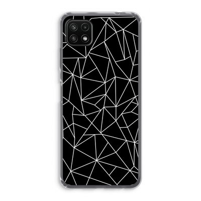 Geometrische lijnen wit: Samsung Galaxy A22 5G Transparant Hoesje