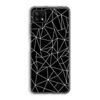 Geometrische lijnen wit: Samsung Galaxy A22 5G Transparant Hoesje