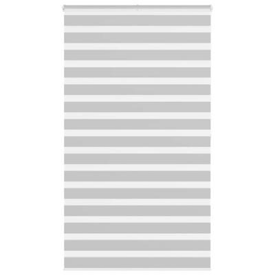 VidaXL Zebra rolgordijn 130x200 cm stofbreedte 125,9 cm lichtgrijs