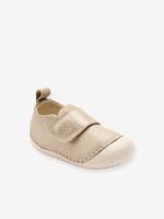 Soepele babyslofjes met klittenband goud Soepele babyslofjes met klittenband goud