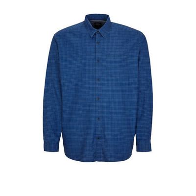 s.Oliver geruit regular fit overhemd blauw