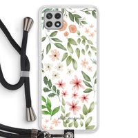 Botanical sweet flower heaven: Samsung Galaxy A22 4G Transparant Hoesje met koord