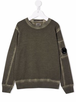 C.P. Company Kids sweat à détail verre de lunette signature - Vert