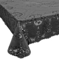 Unique Living tafelkleed/tafellaken - buiten/binnen - antraciet - 152 x 228 cm - Kant patroon