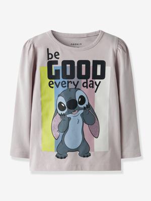 Ruimvallend t-shirt STITCH meisje NAME IT zachtpaars