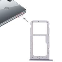 SIM-kaart lade + SIM-kaart lade/micro SD-kaart voor Huawei Honor 9 Lite (grijs)