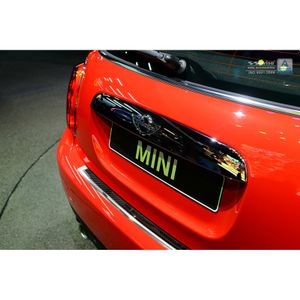 RVS Bumper beschermer passend voor 'Deluxe' Mini One/Cooper F56 3-deurs 3/2014- Chroom/Zwart Car AV244012